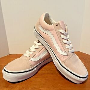 Vans Off The Wall Old Skool Kids 2 Sneaker Suede Powder Pink Low Top Shoe 751505